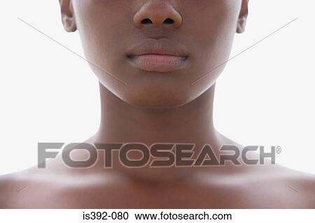 Stock Image - Half of a womans face. Fotosearch