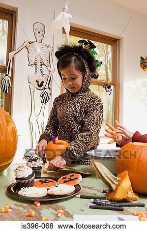 Girl at halloween party View Large Photo Image Stock Photo - Girl at halloween party. Fotosearch