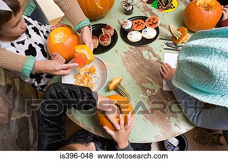 Kids halloween party View Large Photo Image Stock Photo - Kids halloween party. Fotosearch