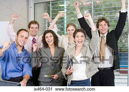 Stock Image - Architects cheering. Fotosearch