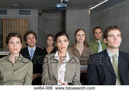 People in a presentation View Large Photo Image Stock Photograph - People in a presentation. Fotosearch