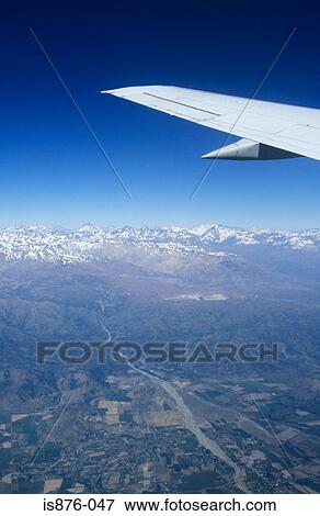 Aeroplane wing over chile View Large Photo Image Stock Photo - Aeroplane wing over chile. Fotosearch