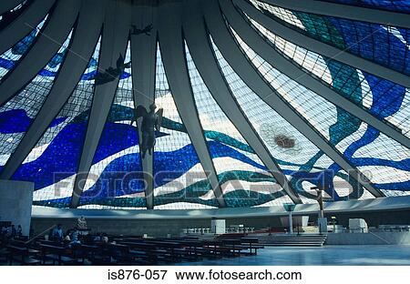 Stock Photo - Inside brasilia cathedral. Fotosearch