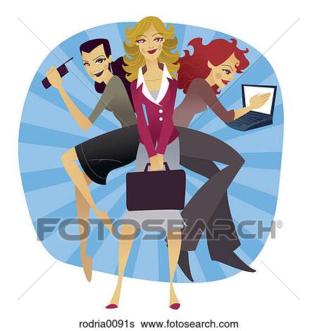 Stock Illustration of Working women rodria0091s - Search Clip Art ...