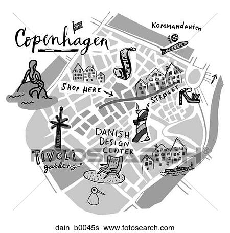 Stock Illustration of Copenhagen Map dain_b0045s - Search Clip Art ...