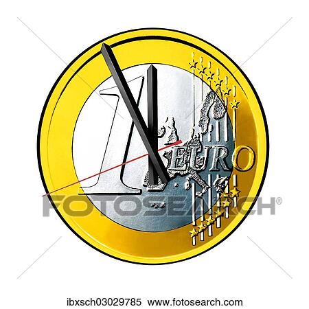 "1-Euro coin with clock hands on the eleventh hour, five minutes to midnight, symbolic image, Studio Shot, Munich, Upper Bavaria, Bavaria, Germany, Europe" View Large Photo Image Stock Photography - "1-Euro coin with clock hands on the eleventh hour, five minutes to midnight, symbolic image, Studio Shot, Munich, Upper Bavaria, Bavaria, Germany, Europe". Fotosearch