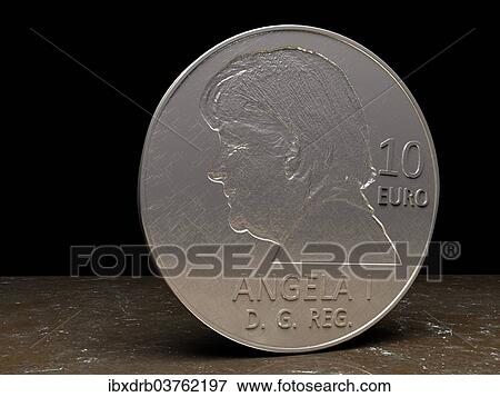 "10-euro coin depicting Angela Merkel, Chancellor of Germany" View Large Photo Image Stock Photo - "10-euro coin depicting Angela Merkel, Chancellor of Germany". Fotosearch