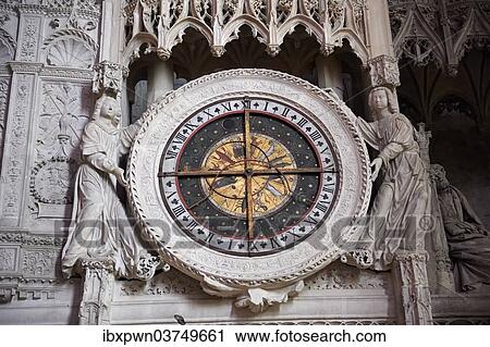 "16th century flamboyant Gothic astrological clock in the choir screen of the Cathedral of Chartres, UNESCO World Heritage Site, Chartres, France, Europe" View Large Photo Image Stock Image - "16th century flamboyant Gothic astrological clock in the choir screen of the Cathedral of Chartres, UNESCO World Heritage Site, Chartres, France, Europe". Fotosearch
