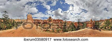 "360 panorama at the Queens Garden with sandstone pillars or hoodoos, landscape formed by erosion, Bryce Canyon National Park, Utah, United States, North America" View Large Photo Image Stock Photo - "360 panorama at the Queens Garden with sandstone pillars or hoodoos, landscape formed by erosion, Bryce Canyon National Park, Utah, United States, North America". Fotosearch