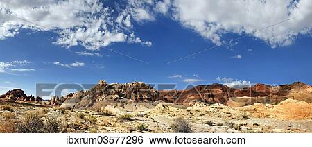 "360 panorama of the red sandstone formations at Rainbow Vista sky with cloudy sky, Valley of Fire, Nevada, United States, North America" View Large Photo Image Stock Photograph - "360 panorama of the red sandstone formations at Rainbow Vista sky with cloudy sky, Valley of Fire, Nevada, United States, North America". Fotosearch