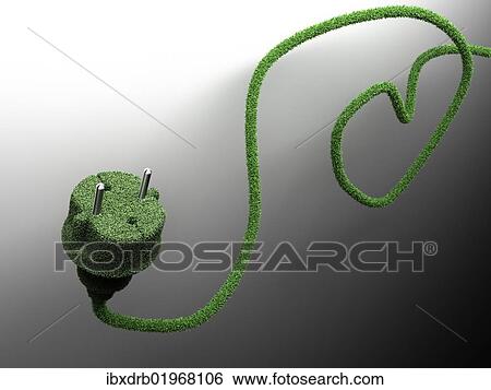 "3d-rendering, grass covered plug and power cable, computer graphic, symbolic image for green energy" View Large Photo Image Stock Photograph - "3d-rendering, grass covered plug and power cable, computer graphic, symbolic image for green energy". Fotosearch
