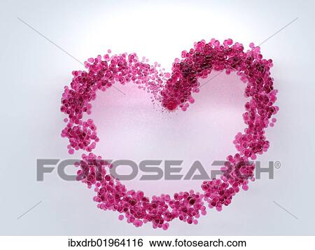 3d-visualisation of pink spheres forming a heart shape View Large Photo Image Stock Photograph - 3d-visualisation of pink spheres forming a heart shape. Fotosearch