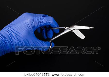 A hand with a blue medical glove is holding a pair of bandage scissors View Large Photo Image Stock Image - A hand with a blue medical glove is holding a pair of bandage scissors. Fotosearch