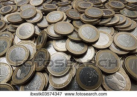 Stock Photo - "A heap of euro coins, Germany, Europe". Fotosearch