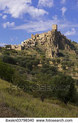 "Abandoned mountain village Craco, Basilicata, Italy, Europe" View Large Photo Image Stock Image - "Abandoned mountain village Craco, Basilicata, Italy, Europe". Fotosearch
