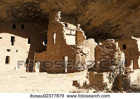 "Abandoned settlement of the Anasazi Indians under rocks, with walls and ruins, Spruce Tree House, Mesa Verde National Park, Colorado, Western United States, United States of America, North America" View Large Photo Image Stock Photo - "Abandoned settlement of the Anasazi Indians under rocks, with walls and ruins, Spruce Tree House, Mesa Verde National Park, Colorado, Western United States, United States of America, North America". Fotosearch