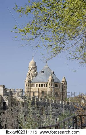 "Abbey of the Dormition on Mount Zion, as seen from the historic city walls of Jerusalem, Israel, Middle East, Asia" View Large Photo Image Stock Photography - "Abbey of the Dormition on Mount Zion, as seen from the historic city walls of Jerusalem, Israel, Middle East, Asia". Fotosearch