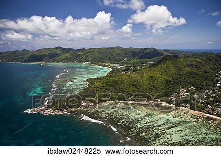 "Aerial view, Anse Aux Courbes and Anse Royal, Southern Mahe, Mahe, Seychelles, Africa, Indian Ocean, Africa" View Large Photo Image Stock Photography - "Aerial view, Anse Aux Courbes and Anse Royal, Southern Mahe, Mahe, Seychelles, Africa, Indian Ocean, Africa". Fotosearch