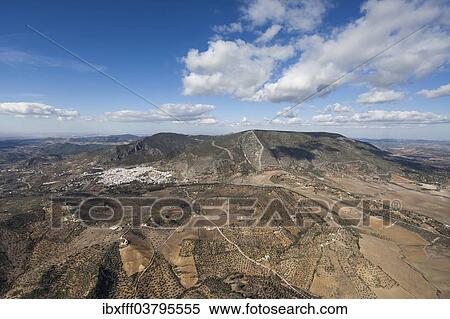 "Aerial view, barren landscape in the Sierra de Cadiz, Andalusia, Spain, Europe" View Large Photo Image Stock Photography - "Aerial view, barren landscape in the Sierra de Cadiz, Andalusia, Spain, Europe". Fotosearch