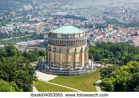 "Aerial view, Befreiungshalle or Hall of Liberation, Kelheim, Bavaria, Germany, Europe" View Large Photo Image Stock Photography - "Aerial view, Befreiungshalle or Hall of Liberation, Kelheim, Bavaria, Germany, Europe". Fotosearch