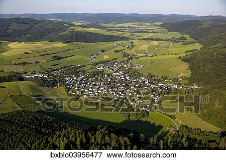 "Aerial view, Bodefeld, Schmallenberg, Sauerland, North Rhine-Westphalia, Germany, Europe" View Large Photo Image Stock Photo - "Aerial view, Bodefeld, Schmallenberg, Sauerland, North Rhine-Westphalia, Germany, Europe". Fotosearch