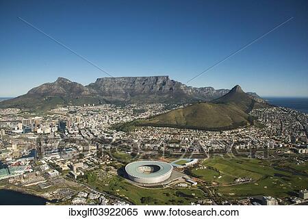 "Aerial view, Cape Town with Green Point Stadium, Lionhead and Table Mountain, Cape Town, Western Cape, South Africa, Africa" View Large Photo Image Stock Photography - "Aerial view, Cape Town with Green Point Stadium, Lionhead and Table Mountain, Cape Town, Western Cape, South Africa, Africa". Fotosearch