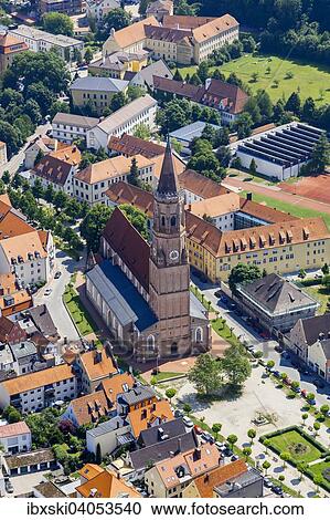 "Aerial view, Church of Saint Jodok in the historic town centre, Landshut, Lower Bavaria, Bavaria, Germany, Europe" View Large Photo Image Stock Image - "Aerial view, Church of Saint Jodok in the historic town centre, Landshut, Lower Bavaria, Bavaria, Germany, Europe". Fotosearch