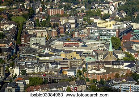 "Aerial view, city centre with the Provost Church of St. Cyriacus, Bottrop, Ruhr district, North Rhine-Westphalia, Germany, Europe" View Large Photo Image Stock Image - "Aerial view, city centre with the Provost Church of St. Cyriacus, Bottrop, Ruhr district, North Rhine-Westphalia, Germany, Europe". Fotosearch