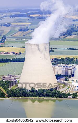 "Aerial view, EON nuclear power plants Isar I and Isar II with reactor buildings and cooling tower on the Isar River, Essenbach, Bavaria, Germany, Europe" View Large Photo Image Stock Image - "Aerial view, EON nuclear power plants Isar I and Isar II with reactor buildings and cooling tower on the Isar River, Essenbach, Bavaria, Germany, Europe". Fotosearch