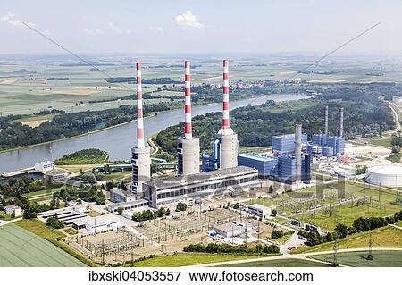 "Aerial view, EON power plant Irsching on the Danube, Vohburg, Bavaria, Germany, Europe" View Large Photo Image Stock Photo - "Aerial view, EON power plant Irsching on the Danube, Vohburg, Bavaria, Germany, Europe". Fotosearch