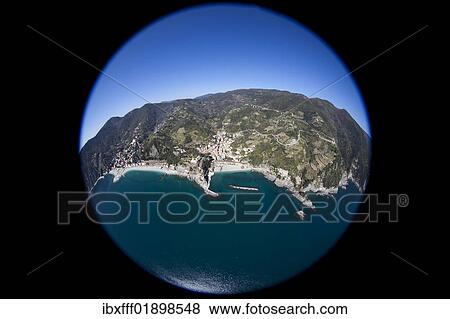 "Aerial view, fisheye, town Monterosso al Mare, Cinque Terre, Italy, Europe" View Large Photo Image Stock Photo - "Aerial view, fisheye, town Monterosso al Mare, Cinque Terre, Italy, Europe". Fotosearch