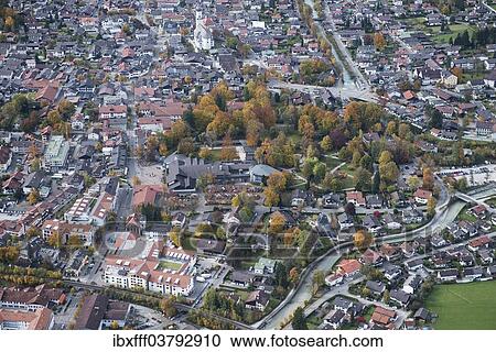 "Aerial view, Garmisch, Garmisch-Partenkirchen, Bavaria, Germany, Europe" View Large Photo Image Stock Image - "Aerial view, Garmisch, Garmisch-Partenkirchen, Bavaria, Germany, Europe". Fotosearch