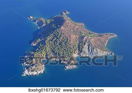 "Aerial view, island near Fethiye, Turkish Aegean, Turkey, Asia" View Large Photo Image Stock Image - "Aerial view, island near Fethiye, Turkish Aegean, Turkey, Asia". Fotosearch