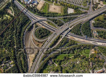 "Aerial view, junction of motorways A59 and A42, extension and rebuilding of the A59 motorway, Duisburg, Ruhr Area, North Rhine-Westphalia, Germany, Europe" View Large Photo Image Stock Photo - "Aerial view, junction of motorways A59 and A42, extension and rebuilding of the A59 motorway, Duisburg, Ruhr Area, North Rhine-Westphalia, Germany, Europe". Fotosearch
