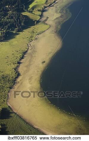 "Aerial view, lake shore, Bannwaldsee, Allgau, Bavaria, Germany, Europe" View Large Photo Image Stock Photography - "Aerial view, lake shore, Bannwaldsee, Allgau, Bavaria, Germany, Europe". Fotosearch