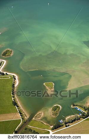 "Aerial view, lake shore, Forggensee, Allgau, Bavaria, Germany, Europe" View Large Photo Image Picture - "Aerial view, lake shore, Forggensee, Allgau, Bavaria, Germany, Europe". Fotosearch
