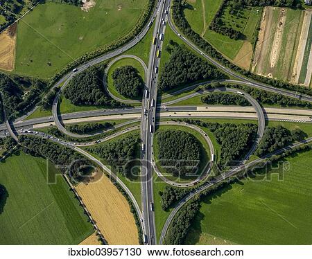 "Aerial view, Monchengladbach motorway junction, junction of the A61 and A52 motorways, clover-shape, Monchengladbach, North Rhine-Westphalia, Germany, Europe" View Large Photo Image Stock Image - "Aerial view, Monchengladbach motorway junction, junction of the A61 and A52 motorways, clover-shape, Monchengladbach, North Rhine-Westphalia, Germany, Europe". Fotosearch