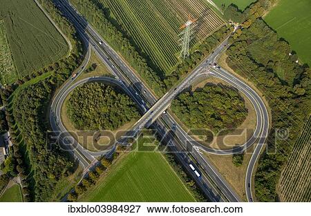 "Aerial view, motorway exit A31 Kirchhellen Friesenspiess, Bottrop, Ruhr district, North Rhine-Westphalia, Germany, Europe" View Large Photo Image Stock Photo - "Aerial view, motorway exit A31 Kirchhellen Friesenspiess, Bottrop, Ruhr district, North Rhine-Westphalia, Germany, Europe". Fotosearch