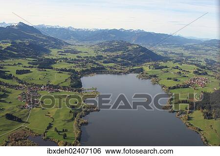 "Aerial view, Niedersonthofener Lake in the Upper Allgaeu, Allgaeu, Bavaria, Germany, Europe" View Large Photo Image Stock Photograph - "Aerial view, Niedersonthofener Lake in the Upper Allgaeu, Allgaeu, Bavaria, Germany, Europe". Fotosearch