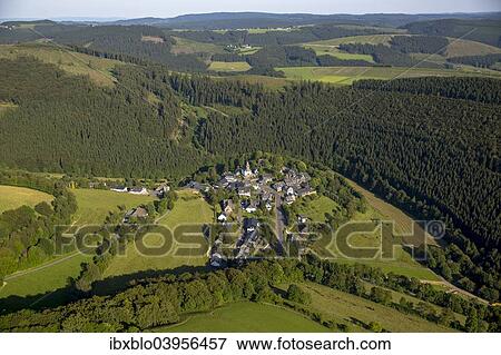 "Aerial view, Nordenau, Schmallenberg, Sauerland, North Rhine-Westphalia, Germany, Europe" View Large Photo Image Stock Photo - "Aerial view, Nordenau, Schmallenberg, Sauerland, North Rhine-Westphalia, Germany, Europe". Fotosearch