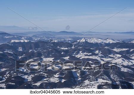 "Aerial view of the Appenines from Mount Motette, blue sky with clouds, Umbria, Italy, Europe" View Large Photo Image Stock Photography - "Aerial view of the Appenines from Mount Motette, blue sky with clouds, Umbria, Italy, Europe". Fotosearch