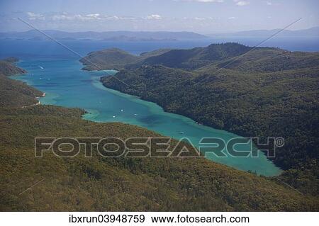 "Aerial view of the Whitsunday Islands, Queensland, Australia, Oceania" View Large Photo Image Stock Photo - "Aerial view of the Whitsunday Islands, Queensland, Australia, Oceania". Fotosearch