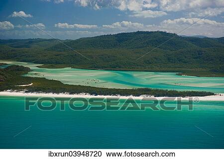 "Aerial view of Whitehaven in the Whitsunday Islands, Queensland, Australia, Oceania" View Large Photo Image Stock Image - "Aerial view of Whitehaven in the Whitsunday Islands, Queensland, Australia, Oceania". Fotosearch