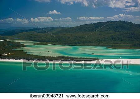 "Aerial view of Whitehaven in the Whitsunday Islands, Queensland, Australia, Oceania" View Large Photo Image Stock Image - "Aerial view of Whitehaven in the Whitsunday Islands, Queensland, Australia, Oceania". Fotosearch
