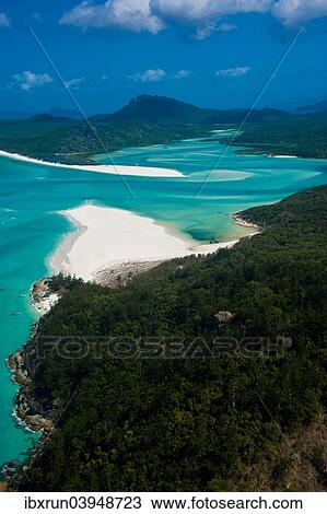 "Aerial view of Whitehaven in the Whitsunday Islands, Queensland, Australia, Oceania" View Large Photo Image Stock Image - "Aerial view of Whitehaven in the Whitsunday Islands, Queensland, Australia, Oceania". Fotosearch