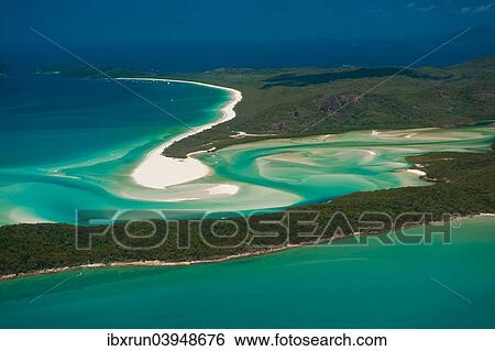 "Aerial view of Whitehaven in the Whitsunday Islands, Queensland, Australia, Oceania" View Large Photo Image Stock Photograph - "Aerial view of Whitehaven in the Whitsunday Islands, Queensland, Australia, Oceania". Fotosearch