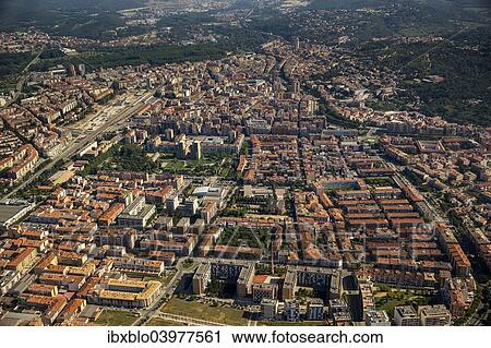"Aerial view, overview of the old town, Girona, Catalonia, Spain, Europe" View Large Photo Image Stock Image - "Aerial view, overview of the old town, Girona, Catalonia, Spain, Europe". Fotosearch