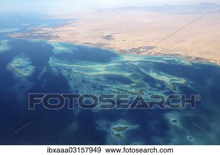 "Aerial view, Red Sea, Hurghada, Red Sea Governorate, Egypt, Africa" View Large Photo Image Stock Photo - "Aerial view, Red Sea, Hurghada, Red Sea Governorate, Egypt, Africa". Fotosearch