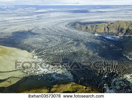 "Aerial view, structure of a glacial tongue of Vatnajoekull or Vatna Glacier, Southern Region, Iceland, Europe" View Large Photo Image Stock Photo - "Aerial view, structure of a glacial tongue of Vatnajoekull or Vatna Glacier, Southern Region, Iceland, Europe". Fotosearch