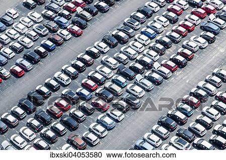 "Aerial view, vehicle storage, parking area for vehicles, Kfz-Logistik, BLG Logistics Group at the Danube port, Kelheim, Bavaria, Germany, Europe" View Large Photo Image Stock Image - "Aerial view, vehicle storage, parking area for vehicles, Kfz-Logistik, BLG Logistics Group at the Danube port, Kelheim, Bavaria, Germany, Europe". Fotosearch